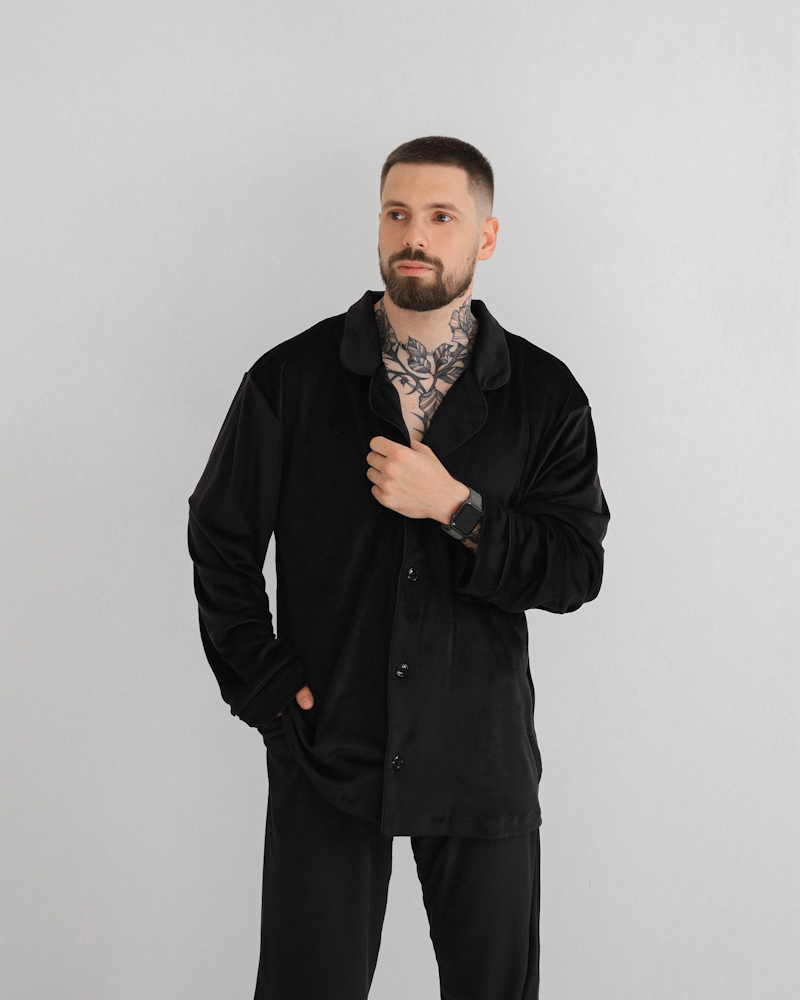 Піжама Чоловіча велюр "Michael" Чорний